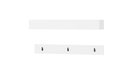 Zestaw mebli do przedpokoju Simply biały funkcjonalna garderoba w stylu klasycznym prosta konstrukcja dopasuje się do każdej aranżacji