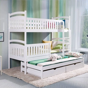 Łóżko piętrowe Borys 3 osobowe 80x180 cm idealne do pokoju dziecka zapewnia wygodne miejsce do spania nie zajmując dużej powierzchni