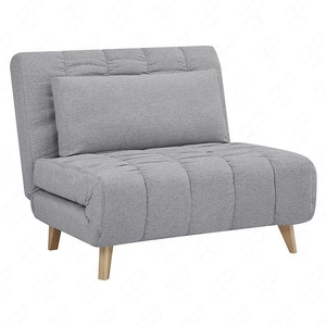 Fotel rozkładany Billy jasny szary prosty i nowoczesny design wpisujący się w każdą aranżację bukowe nogi