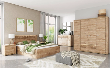 Lustro wiszące Natural 120 cm dąb ribbeck prostokątne lustro stanowiące funkcjonalne dopełnienie aranżacji praktyczna ozdoba