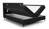 Łóżko kontynentalne Norco 160x200 czarne stylowe łóżko z pojemnikiem oświetlenie umieszczone w zagłówku nadaje wyjątkowości