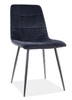 Krzesło tapicerowane Lima 41x45 cm czarne stylowe oraz funkcjonalne krzesło z metalowymi nogami 