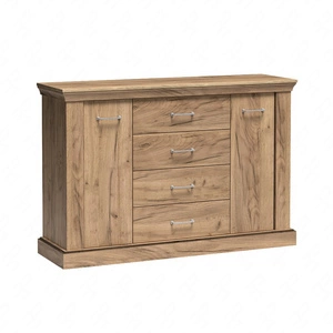 Komoda z szufladami Antica 142 cm dąb craft złoty elegancki styl idealna komoda do salonu sypialni lub biura prosta forma