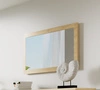 Lustro wiszące Mediolan 115x68 cm hikora prostokątne lustro w ramie idealny dodatek do przedpokoju sypialni lub garderoby