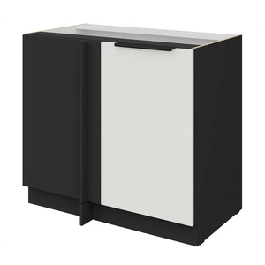 Szafka kuchenna narożna dostawiana Corato Bl 105 ND 1F BB lewa fronty szafki kuchennej wykończone w technologii anti fingerprint