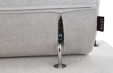 Narożnik z funkcją spania Flavio brązowy / beżowy lewostronny elegancki narożnik z dostawką otwierany barek w boczku mebla