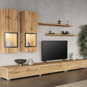 Meblościanka Baros dąb wotan modernistyczny design idealnie wkomponuje się do każdego wnętrza