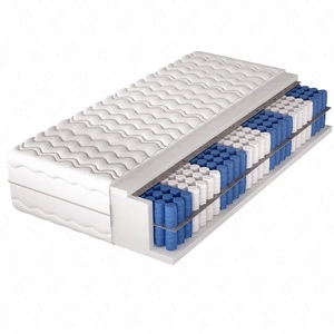 Materac kieszeniowy Superking Standard 120x200 cm 7 stref twardości hipoalergiczny każda sprężyna umieszczona w osobnej kieszonce materiału