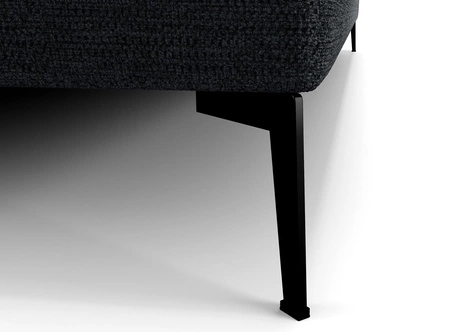 Łóżko kontynentalne Irvine 90x200 czarne stylowe łóżko z pojemnikiem na pościel i wysokim wezgłowiem zachwyca eleganckim designem