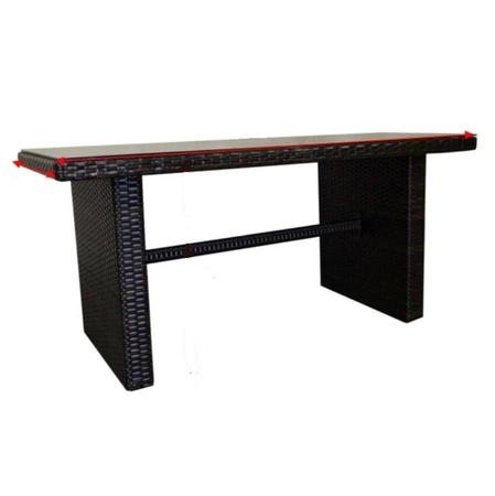 Stolik ogrodowy Bella BG brązowy niebanalny design wpisujący się w każdą ogrodową przestrzeń wysoka jakość wykonania szklany blat