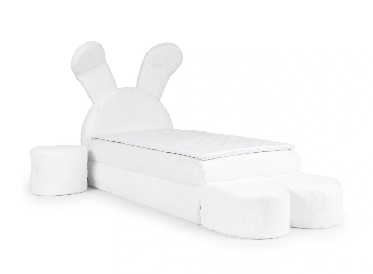 Łóżko kontynentalne Beti Plus 100x200 cm w kolorze białym 