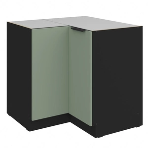 Szafka kuchenna narożna Treviso Bl 90x90 DN 2F BB szafka odporna na uszkodzenia wykończenie frontów w technologii anti fingerprint