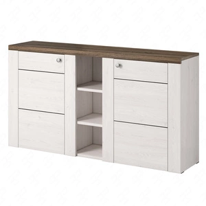 Komoda Larona 155 cm sibiu larche / sonoma truffel nowoczesny design idealna komoda do salonu sypialni lub biura prosta forma
