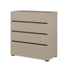 Komoda z szufladami Cross 80 cm ciemny beżowy stylowy design komody do sypialni prosta forma w nowoczesnym wydaniu