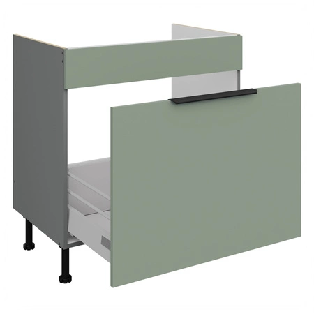 Szafka kuchenna pod zlewozmywak z szufladą Treviso Ant 80 ZL 1S BB fronty szafki kuchennej wykończone w technologii anti fingerprint