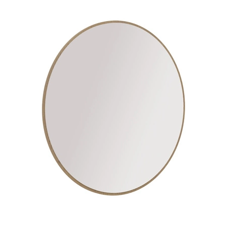 Lustro wiszące Ovalio 100 cm dąb cremona funkcjonalne okrągłe lustro doskonały dodatek do toaletki przedpokoju oraz sypialni
