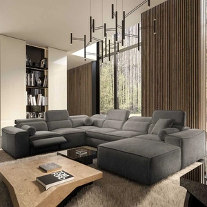 Narożnik z funkcją spania Viano VIII Lux szary prawostronny designerski narożnik z wysuwanym podnóżkiem pojemniki na pościel