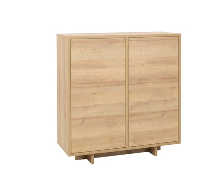 Komoda Noma 102 cm dąb riviera elegancka stylistyka prosta forma mebla wpisująca się w każde wnętrze fronty komody z systemem push to open