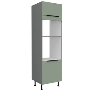 Słupek kuchenny Treviso Ant 60 DPM-215 2F szafka do zabudowy mikrofali i piekarnika fronty wykonane w technologii anti fingerprint