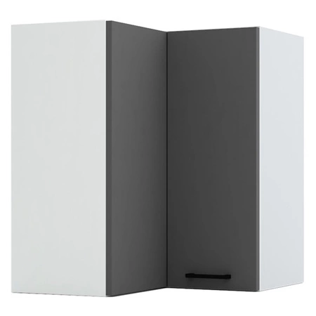 Szafka kuchenna narożna wisząca Clara 60x60 WRN czarny metalowy uchwyt szafka odporna na działanie wilgoci parę wodną i uszkodzenia