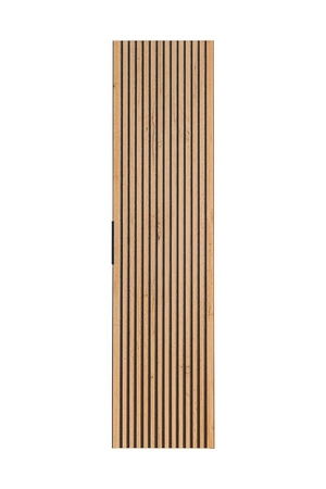 Zestaw mebli łazienkowych Xilo czarny / dąb wotan stylowe szafki do łazienki z eleganckim pionowym ryflowaniem uchwyty krawędziowe