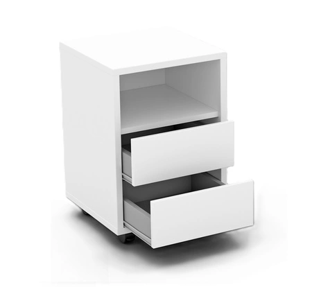 Szafka z szufladami Agapi biała funkcjonalny dodatek do biurka