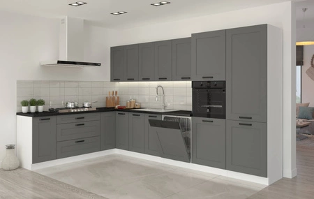 Zestaw mebli kuchennych narożny Avola 210x350 cm idealny do wnętrz w stylu klasycznym i nowoczesnym