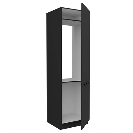 Słupek kuchenny Alatri Bl 60 LO-210 2F szafka do zabudowy lodówki fronty wykonane w technologii anti fingerprint uchwyty krawędziowe