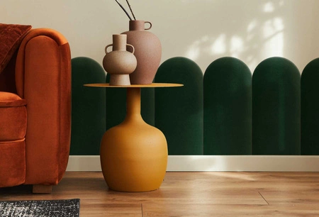 Panel tapicerowany Wally 30x80 cm butelkowa zieleń stylowy panel ścienny płotek welurowa tkanina modne wykończenie każdej aranżacji