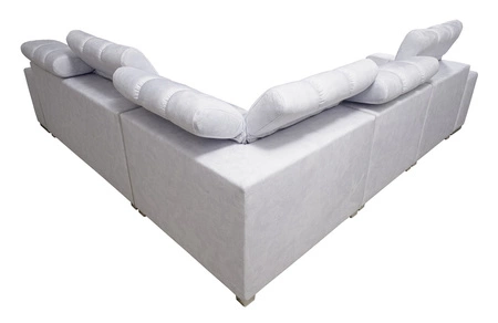 Narożnik z funkcją spania Luigi III jasny beż lewostronny komfortowy narożnik do salonu doskonały do codziennego wypoczynku