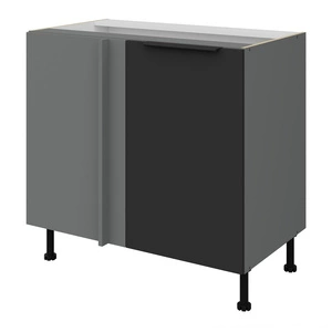 Szafka kuchenna narożna dostawiana Alatri Ant 105 ND 1F BB lewa fronty szafki kuchennej wykończone w technologii anti fingerprint