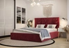 Łóżko tapicerowane Hestia 160x200 z pojemnikiem bordowy w nowoczesnym skandynawskim stylu z wygodnym zagłówkiem