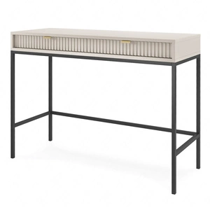 Konsola Lovro beżowa z szufladami stylowy oraz funkcjonalny mebel do przedpokoju salonu czy biura