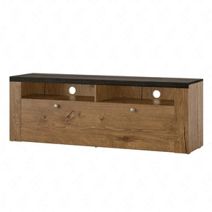 Szafka RTV Larona 140 cm dąb lefkas / touchwood nowoczesny design szafki pod telewizor drzwi otwierane do dołu