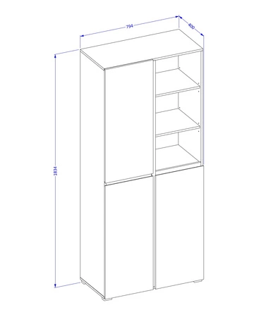 Szafa na buty Cross 79 cm dąb wotan prosta forma w nowoczesnym wydaniu funkcjonalna oraz praktyczna szafa na buty do przedpokoju