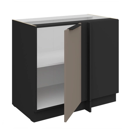 Szafka kuchenna narożna dostawiana Fiuggi Bl 105 ND 1F BB prawa fronty szafki kuchennej wykończone w technologii anti fingerprint