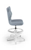 Krzesło do biurka Petit arktyczny błękit dopasowane do wzrostu 119-142 cm ergonomiczne krzesło obrotowe z podnóżkiem