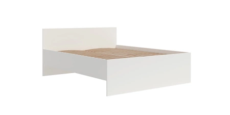 Łóżko Maxione 160x200 cm białe idealne łóżko do sypialni dla miłośników minimalistycznych aranżacji wysoki komfortowy zagłówek