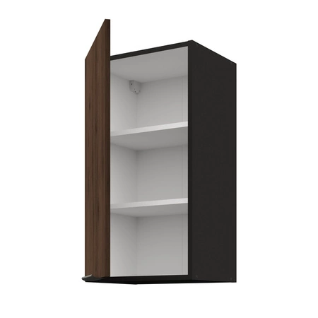 Zestaw mebli kuchennych narożny Brianza / Black 330x210 cm uchwyty krawędziowe szafki doskonale prezentują się w nowoczesnych wnętrzach