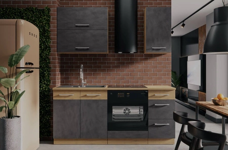 Zestaw mebli kuchennych Valico 180 cm szafki doskonale prezentują się we wnętrzach klasycznych oraz nowoczesnych