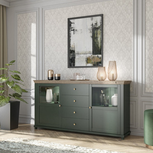 Komoda z szufladami Evora 181 cm funkcjonalna idealna do wnętrz w stylu nowoczesnym klasycznym i skandynawskim