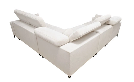 Narożnik z funkcją spania Penejos III beżowy lewostronny niezwykle wygodny i komfortowy narożnik do salonu dwa pojemniki na pościel