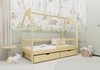 Łóżko drewniane Pumba 80x190 cm sosnowe łóżko dziecięce wykonane z litego drewna sosnowego łóżko dziecięce domek z pojemnymi szufladami