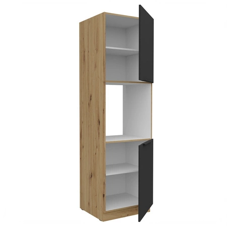 Słupek kuchenny Alatri Ar 60 DP-210 2F szafka do zabudowy piekarnika fronty wykonane w innowacyjnej technologii anti fingerprint