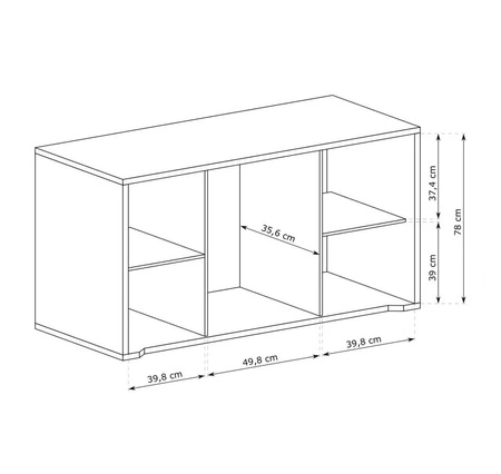Komoda z szufladami Grand 139 cm dąb cremona nowoczesny design funkcjonalna komoda z zaoblonymi detalami idealna do salonu lub sypialni