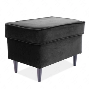 Puf Ron czarny idealny podnóżek odporny na zaciągnięcia i zadrapania