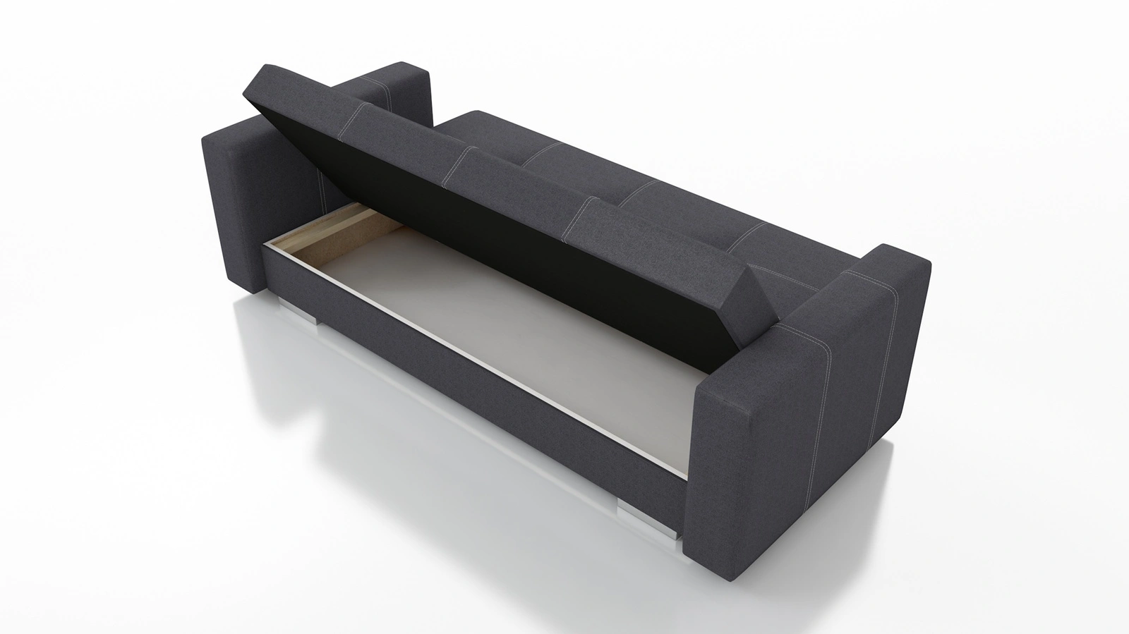 Wersalka rozkładana do salonu Allesio Bis Kanapa z pojemnikiem na pościel Sofa nowoczesna