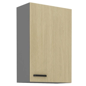 Szafka kuchenna wisząca Chevron 60 G-90 1F front z ozdobnym dekorem jodełki szafka odporna na działanie wilgoci i uszkodzenia