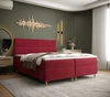 Łóżko kontynentalne Bing 160x200 bordowy w nowoczesnym skandynawskim stylu z charakterystycznym wezgłowiem