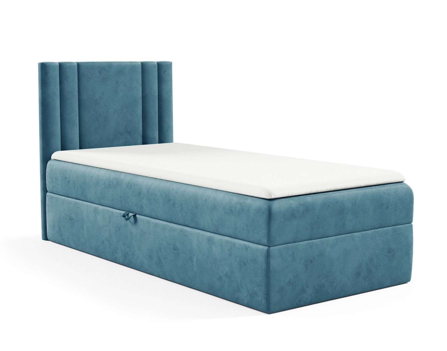 Łóżko kontynentalne Alia 80x200 cm w kolorze turkusowym